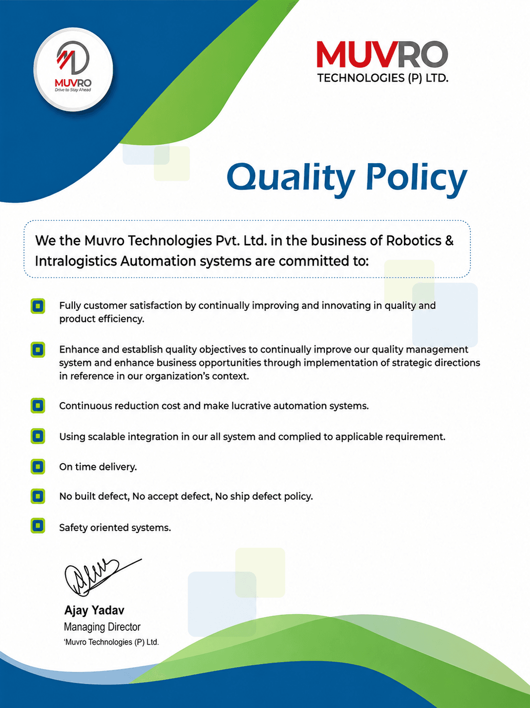 Quality Policy